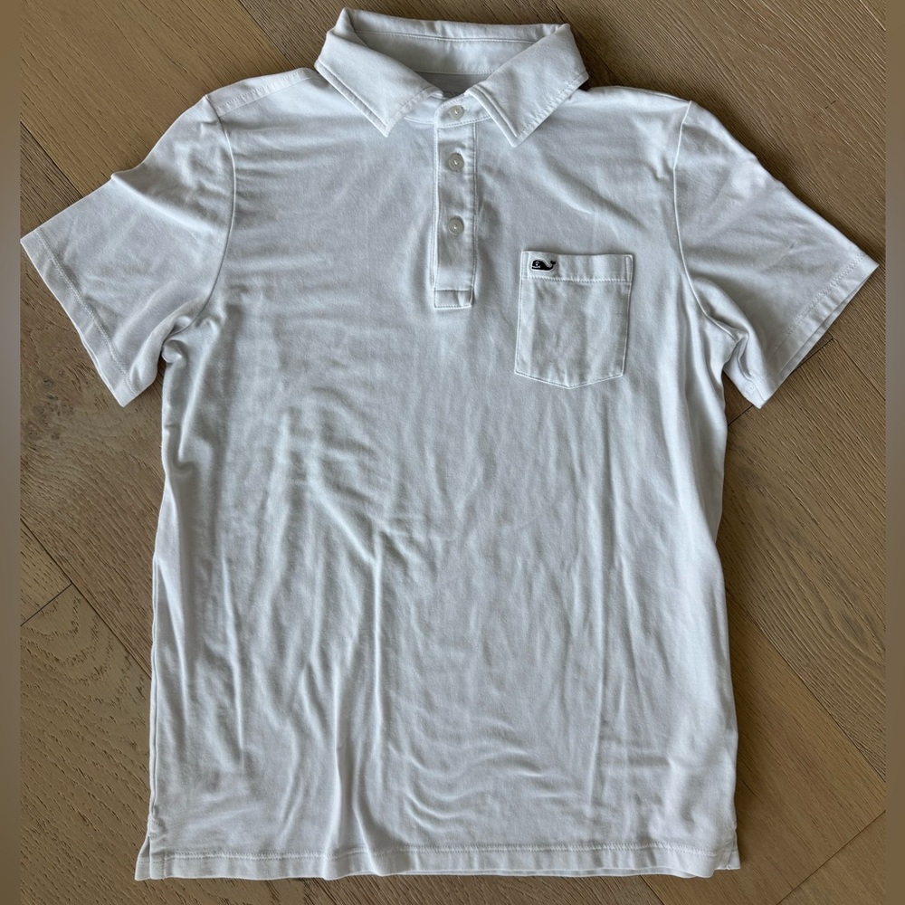 Vineyard Vines boys white polo